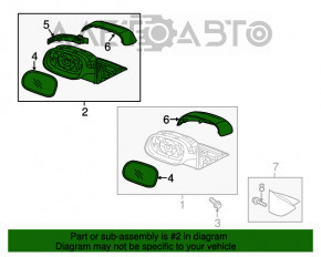 Oglindă laterală stângă Kia Soul 14-19, pliere automată, semnalizare, încălzire