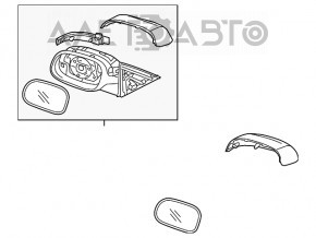 Зеркало боковое левое Kia Soul 14-19 автоскладывание, поворотник
