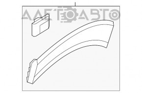 Capacul aripii spate stânga Hyundai Tucson 16-20, nou, original OEM