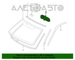 Oglindă interioară Toyota Prius 50 16- neagră goală