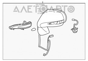 Зеркало боковое правое Lexus RX350 RX450h 10-15 16 пинов,BSM,затемн,поворотник,дефект поворотн