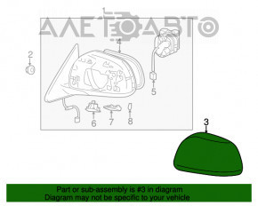 Capac oglindă laterală dreapta Toyota Highlander 08-13