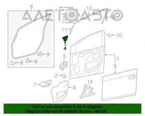 Capac oglindă laterală stânga față Hyundai Sonata 15-19