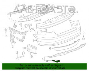 Capacul carligului de tractare pentru bara spate VW Jetta 11-14 SUA, nou, neoriginal