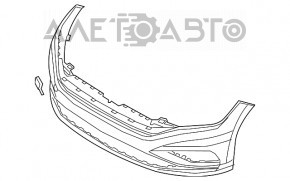 Бампер передний голый VW Jetta 19- новый неоригинал