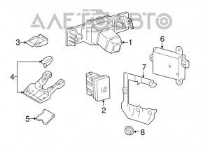 Blocul de zone oarbe BSM dreapta Toyota Camry v55 15-17 SUA