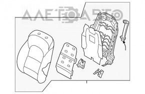 Пассажирское сидение Hyundai Tucson 16-18 без airbag, механическое, подогрев, тряпка черная