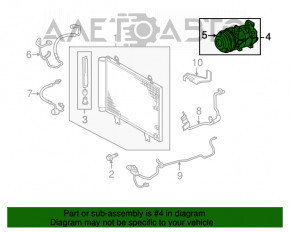 Compresorul de aer condiționat al modelului Lexus GS300 06 rwd