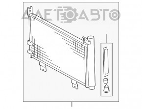 Радиатор кондиционера конденсер Toyota Camry v40 hybrid