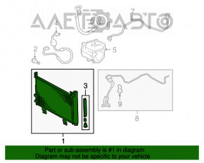 Радиатор кондиционера конденсер Toyota Camry v40 hybrid