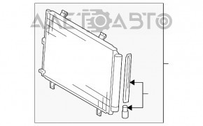 Radiatorul condensatorului de aer condiționat Toyota Highlander 08-13 3.5