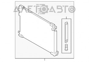 Radiatorul condensatorului de aer condiționat Toyota Prius 50 16-