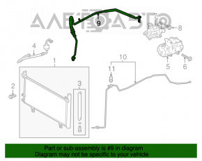 Трубка кондиционера компрессор-печка первая Toyota Camry v55 15-17 2.5 usa