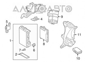 Modulul de control al gateway-ului rețelei ECM al șasiului Toyota Camry v70 18-