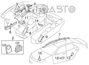 Modulul airbag SRS pentru airbag-urile de siguranță ale computerului Toyota Camry v50 12-14 SUA