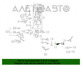 YAW RATE sensor Lexus LS460 LS600h 07-12 rwd