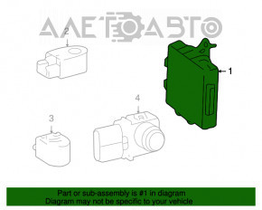 Clearance Warning Sonar Computer Lexus LS460 LS600h 07-12