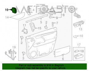 Calculatorul ușii din față stângă a unui Lexus RX350 RX450h 16-22