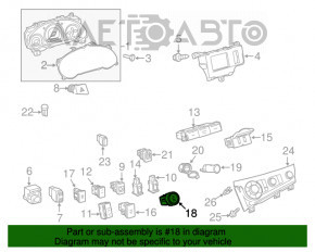 Butonul de pornire START-STOP pentru Toyota Sienna 11-14