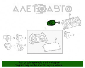 Butonul de pornire Start-Stop pentru Toyota Highlander 14-17