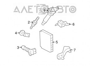 Modulul ECU al motorului Toyota Highlander 08-13 3.5