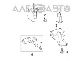 Monitorul de presiune a anvelopelor pentru Toyota Highlander 08-13.