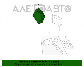 Calculatorul, monitorul presiunii anvelopelor Toyota RAV4 06-12