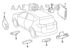 RECEIVER ASSY, ELECTRICAL KEY & TPMS Toyota Rav4 13-18