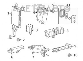 Ключ Toyota Highlander 14-19 smart 4 кнопки