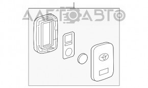 Cheie Toyota Highlander 14-19 smart 4 butoane nouă OEM originală