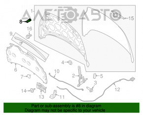 Bara de capota stanga Ford Fiesta 11-19