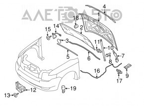 Garnitura capacului portbagajului spate Ford Flex 09-19