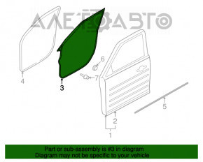 Garnitură de etanșare a ușii față stânga Ford Flex 09-19