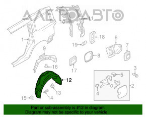 Aripa spate stânga Ford Flex 09-19