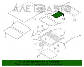 Perdeaua portbagajului central Ford Flex 09-19