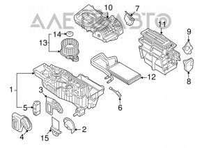 Радиатор отопителя печки Ford Flex 09-19