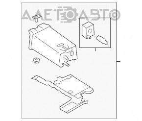 Canistra cu absorbant de cărbune pentru Ford Explorer 11-19