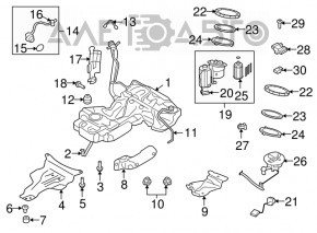 Capacul gurii de umplere a rezervorului de combustibil Audi Q5 8R 09-17