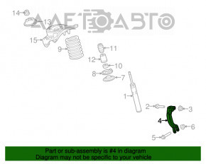 Furculiță amortizor față dreapta Audi Q5 8R 09-17