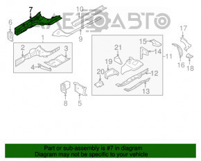 Partea din față dreapta a unui Audi A4 B8 08-16, de culoare neagră, a fost tăiată.