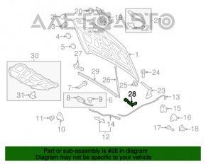 Garnitură aripă capotă - aripă stânga Audi A4 B8 13-16 restilizat