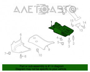 Protecție podea stânga Audi A4 B8 08-16