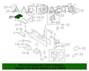 Карман центральной консоли с прикуривателем Audi A4 B8 13-16 рест