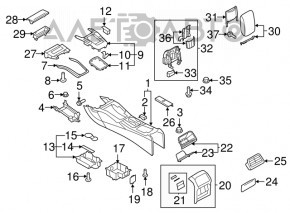 Карман центральной консоли с прикуривателем Audi A4 B8 13-16 рест