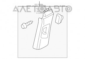 Capacul stâlpului central, curea superioară dreapta Audi A4 B8 13-16, restilizat, sedan, bej, sub chimic.