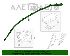 Perdeaua de aerbag lateral stânga pentru Audi A4 B8 08-16