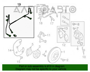 Cablu senzor ABS față dreapta Audi A4 B8 08-16