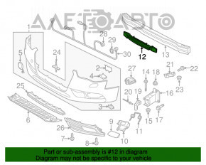 Absorbantul de bara fata Audi A4 B8 13-16, nou, original OEM