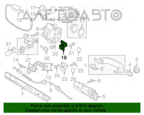 Петля двери верхняя задняя левая VW Golf 15- 5d