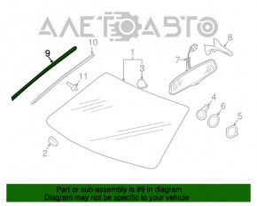 Garnitură de parbriz dreapta Audi A4 B8 08-16 sedan nou OEM original